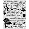 Stamperia FLOWERS and POEMS - LATIN Inspirations Mixed Media Art Stencil 20x25 cm #KSTD221