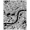 Stamperia OUR WAY - STREET Map Mixed Media Art Stencil 20x25 cm #KSTD225