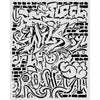 Stamperia FURRY FRIENDS 2 - GRAFFITI -- Pattern Mixed Media Art Stencil 20x25 cm #KSTD226