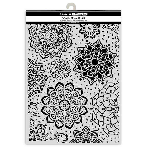 Stamperia Art Stories MANDALA A3 BIG Stencil #KSTDA3007