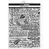 Stamperia Art Stories WRITINGS A3 BIG Stencil #KSTDA3008