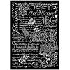 Stamperia Art Stories WRITINGS A3 BIG Stencil #KSTDA3008