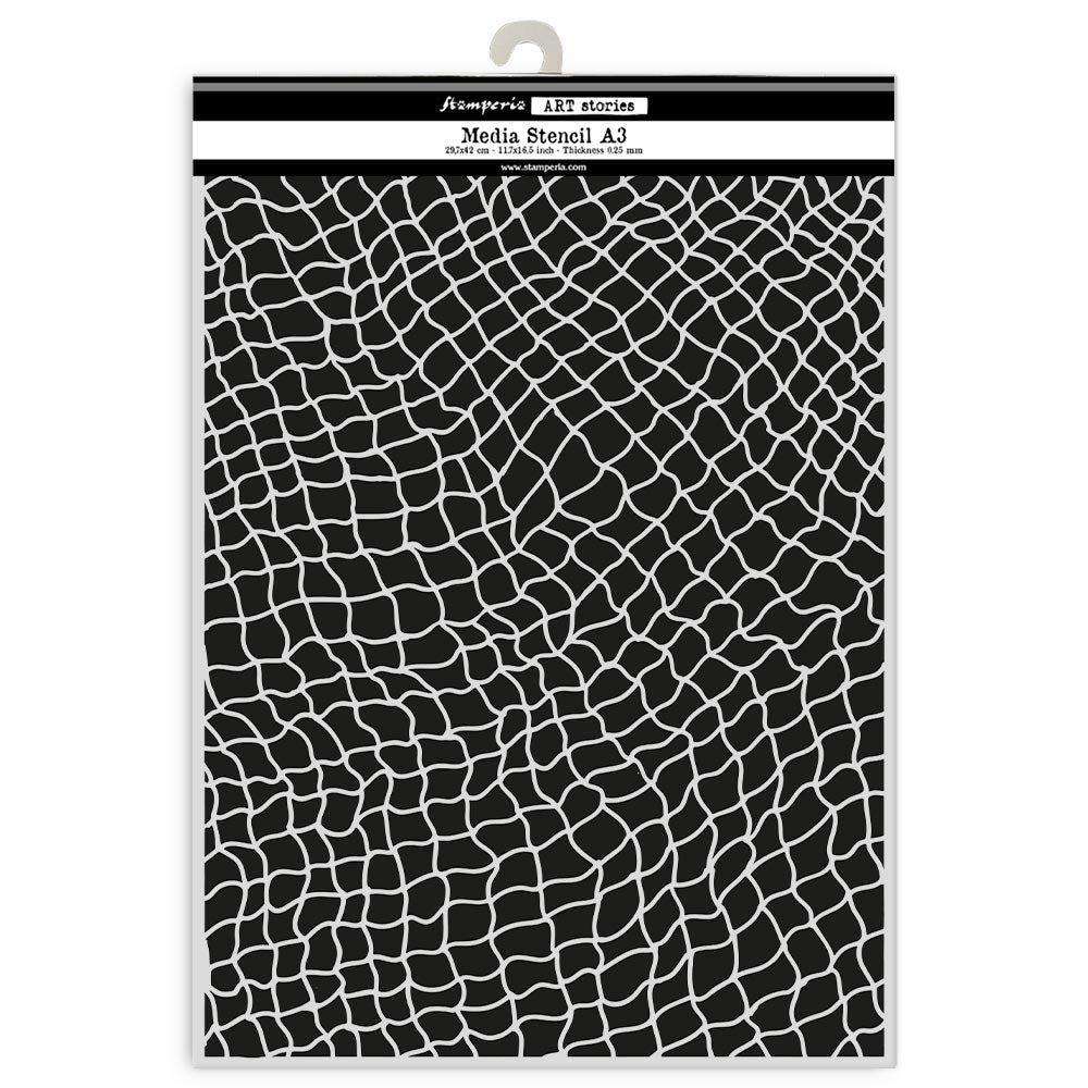 Stamperia Art Stories - FISHING NET - A3 BIG Stencil #KSTDA3009