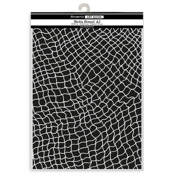 Stamperia Art Stories - FISHING NET - A3 BIG Stencil #KSTDA3009