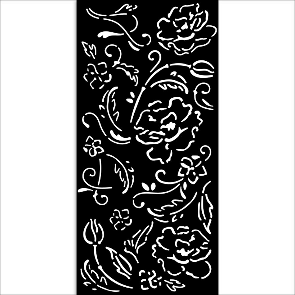 Stamperia OLD LACE FLOWERS Stencil 12X25 cm #KSTDL105