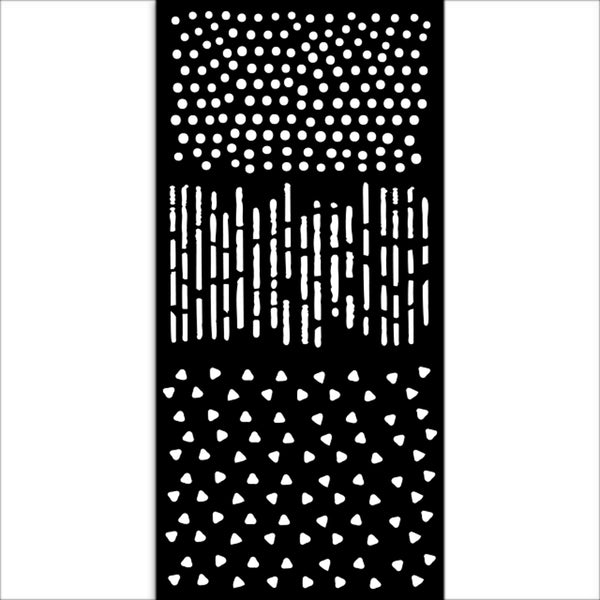 Stamperia Create Happiness DEWDROPS PATTERNS Stencil 12X25 cm #KSTDL107