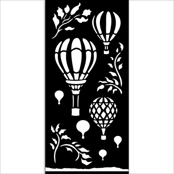 Stamperia TIMELESS AIR BALLOONS Stencil 12X25 cm #KSTDL119