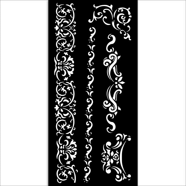 Stamperia VENICE CITY OF ART - BORDERS Stencil 12X25 cm #KSTDL122