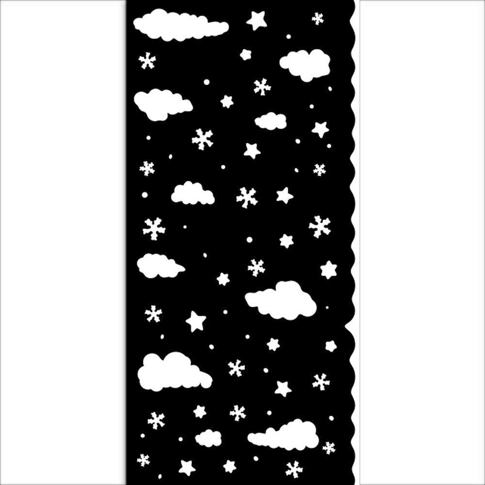Stamperia CANDY CHRISTMAS - CLOUDS Stencil 12X25 cm #KSTDL124