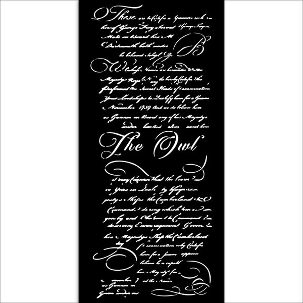 Stamperia THE OWL'S HOUSE - CHRISTMAS LETTER Stencil 12X25 cm #KSTDL126