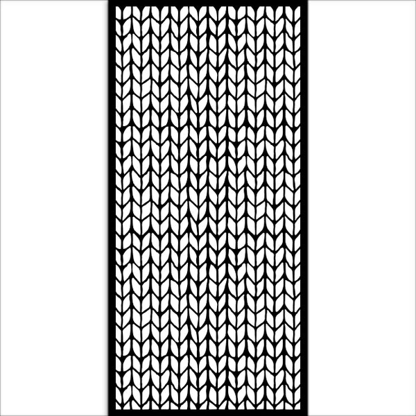Stamperia WHISPERING WOODS - KNITTING PATTERN Stencil 12X25 cm #KSTDL129