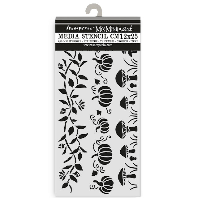 Stamperia WHISPERING WOODS - 3 STRIPES Stencil 12X25 cm #KSTDL130