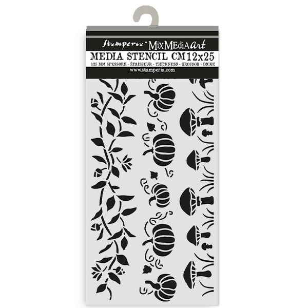 Stamperia WHISPERING WOODS - 3 STRIPES Stencil 12X25 cm #KSTDL130