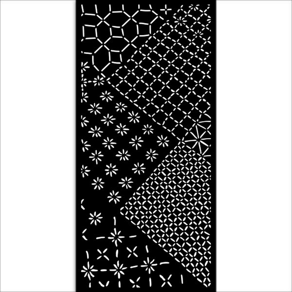 Stamperia QUIET DAYS - MIXED TILES Stencil 12X25 cm #KSTDL135