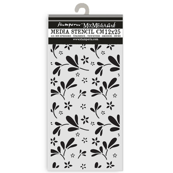 Stamperia FAMILY - BIG FLOWER PATTERN Stencil 12X25 cm #KSTDL143