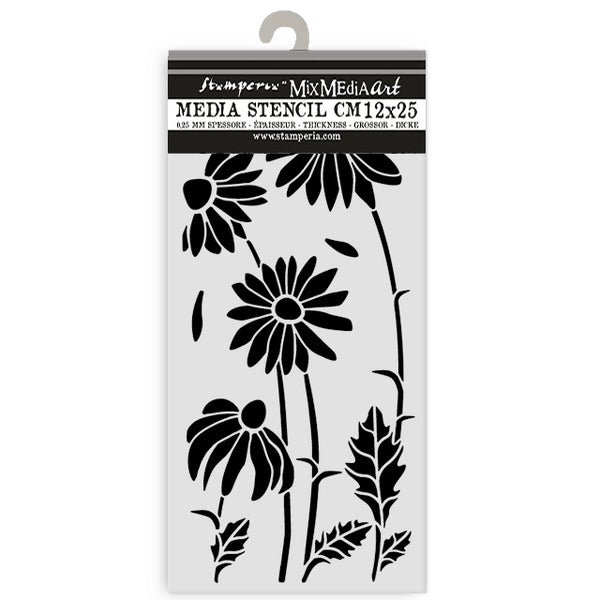 Floral stencil with 'Stampin' Up!' branding on a white background
