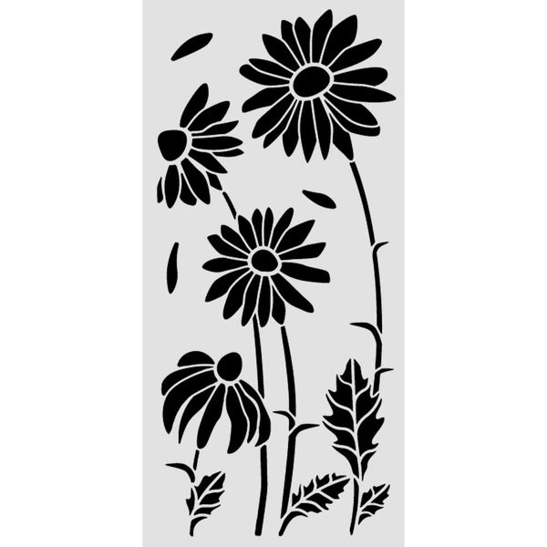Stamperia DAISY ART - DAISIES Stencil 12X25 cm #KSTDL146