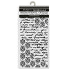 Stamperia Media Stencil with decorative patterns and text on a white background