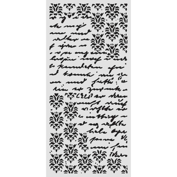 Stamperia SECRET DIARY - SEAL and WRITINGS Stencil 12X25 cm #KSTDL148