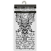 Stamperia Media Stencil with clock design and text on packaging