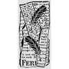 Stamperia ALL AROUND - LETTER and FEATHERS Stencil 12X25 cm #KSTDL159