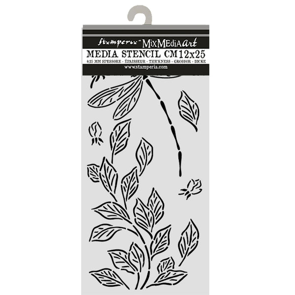 Stamperia WONDERLAND - DRAGONFLY Stencil 12X25 cm #KSTDL161