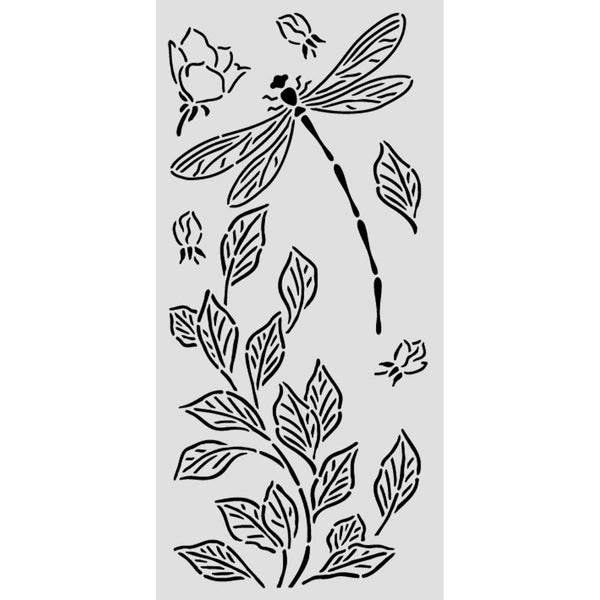 Stamperia WONDERLAND - DRAGONFLY Stencil 12X25 cm #KSTDL161