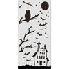 RE-ORDER / PRE-ORDER Stamperia HALLOWEEN - HOUSE and OWL Stencil 12X25 cm #KSTDL163