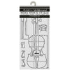 Stamperia SYMPHONY - VIOLIN SECTIONS Stencil 12X25 cm #KSTDL166
