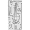 Stamperia SYMPHONY - VIOLIN SECTIONS Stencil 12X25 cm #KSTDL166
