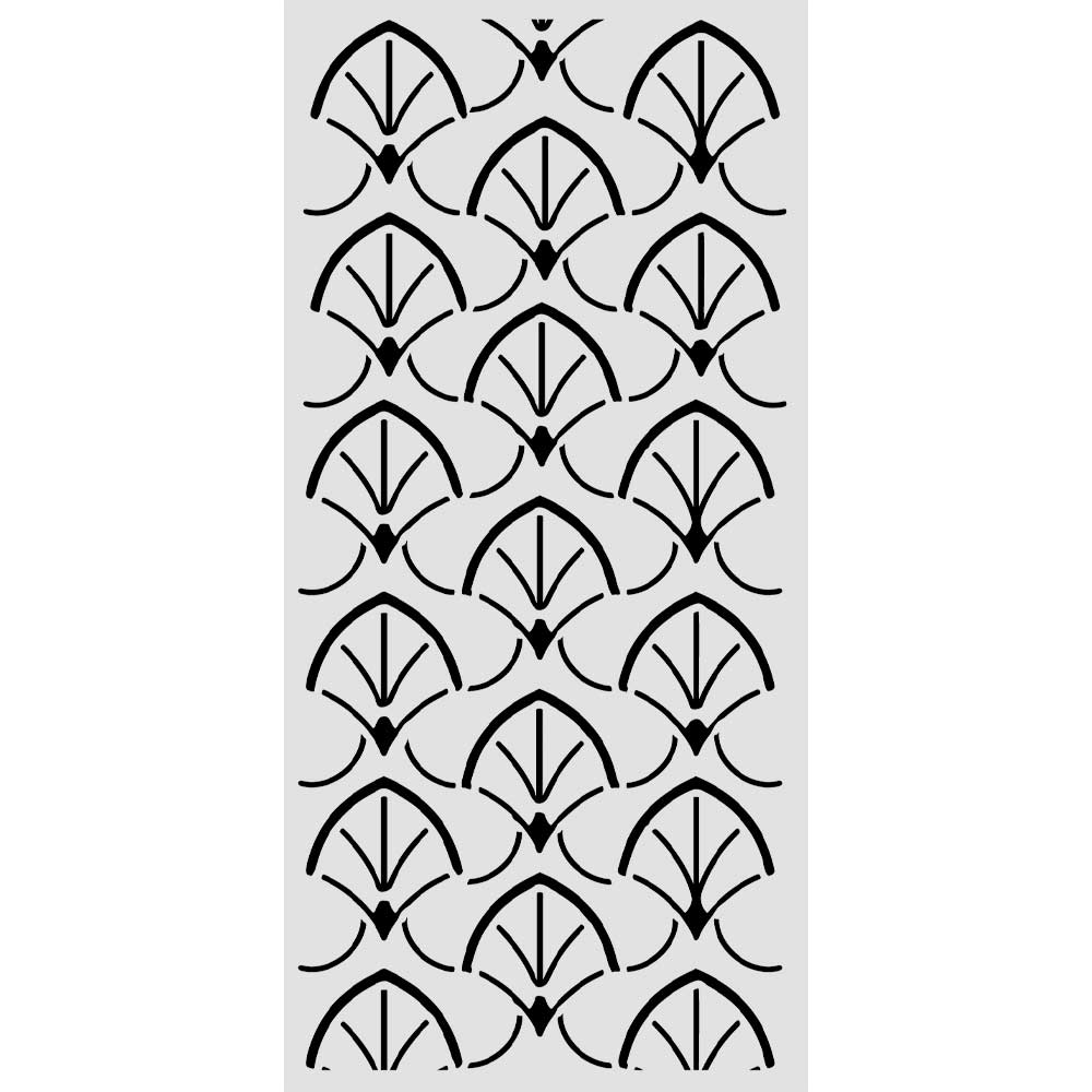 Stamperia ORIENTAL GARDEN - BORDERS Stencil 12X25 cm #KSTDL167