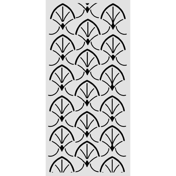 Stamperia ORIENTAL GARDEN - BORDERS Stencil 12X25 cm #KSTDL167