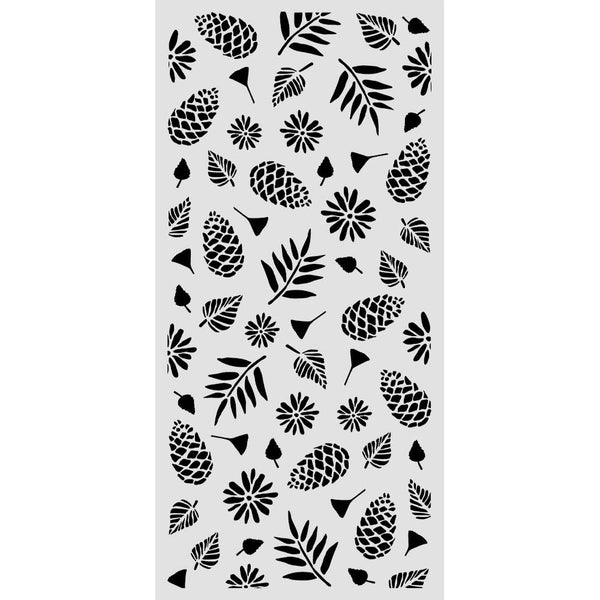 Stamperia All You Need for CHRISTMAS - PINECONES PATTERN Stencil 12X25 cm #KSTDL171