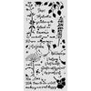 Stamperia FLOWERS and POEMS - FLOWERS AND WRITINGS Stencil 12X25 cm #KSTDL175