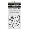 Stamperia COZY FAMILY Writings and Dots Stencil 12X25 cm #KSTDL177