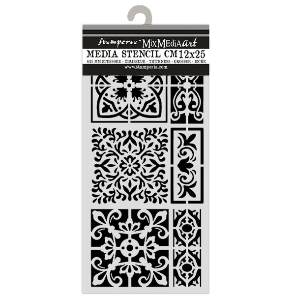 Stamperia TILES Best Sellers Stencil 12X25 cm #KSTDL20