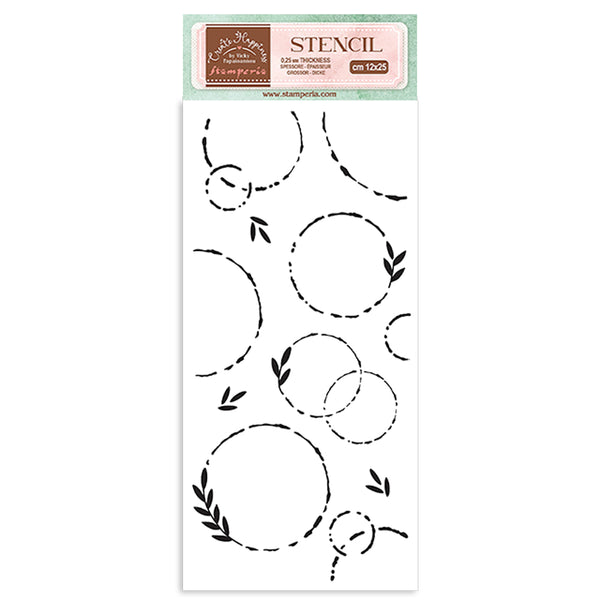 Stamperia Create Happiness WELCOME HOME GARLANDS Stencil 12X25 cm #KSTDL76