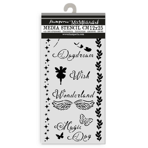 Stamperia WONDERLAND MAGIC DAY Stencil 12X25 cm #KSTDL96