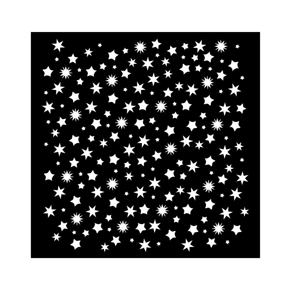 Stamperia CLASSIC CHRISTMAS Stars Pattern Mixed Media Stencil 18x18 cm #KSTDQ112