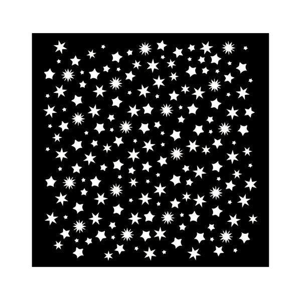 Stamperia CLASSIC CHRISTMAS Stars Pattern Mixed Media Stencil 18x18 cm #KSTDQ112