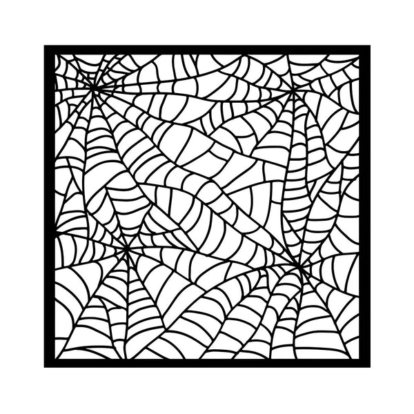 Stamperia WHISPERING WOODS - SPIDER PATTERN Mixed Media Stencil 18x18 cm #KSTDQ127
