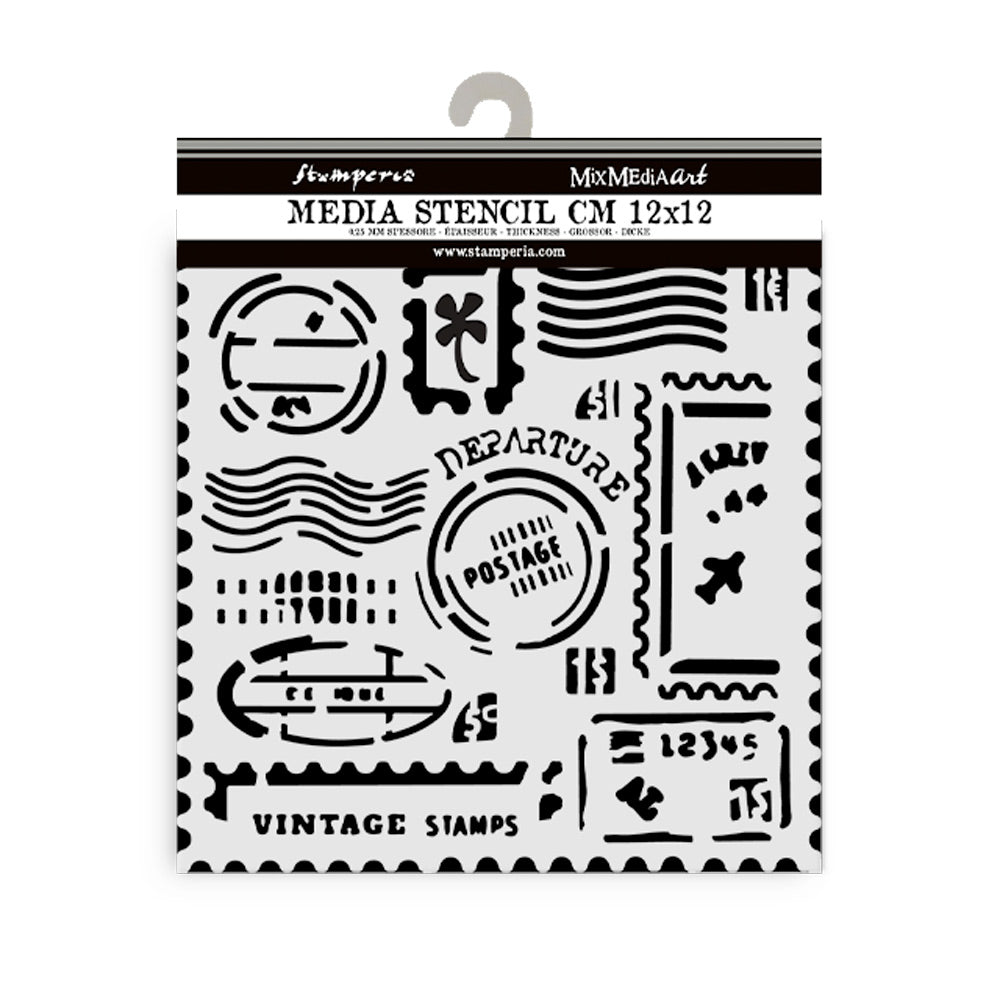 Stamperia ART OF TRAVELLING - STAMPS Stencil 12X12 cm / 4.72