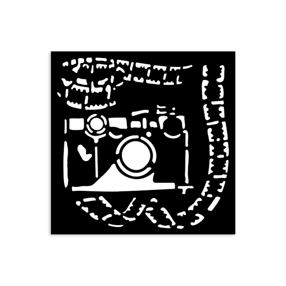 Stamperia ART OF TRAVELLING - PHOTOGRAPHY Stencil 12X12 cm #KSTDS09