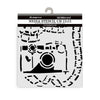 Stamperia ART OF TRAVELLING - PHOTOGRAPHY Stencil 12X12 cm #KSTDS09