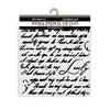 PRE-ORDER Stamperia MASQUERADE - HANDWRITING Stencil 12X12 cm #KSTDS10