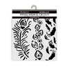 PRE-ORDER Stamperia MASQUERADE - FEATHERS Stencil 12X12 cm #KSTDS13