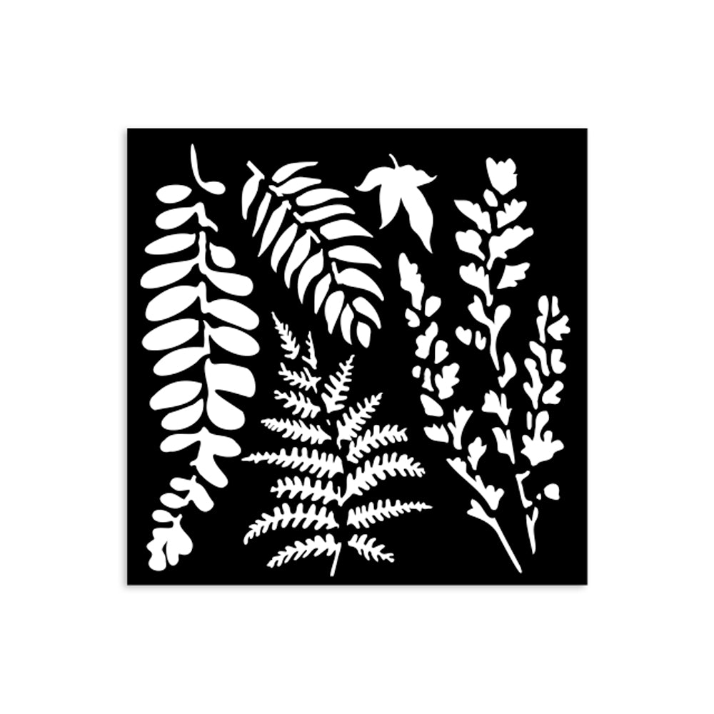 Stamperia LEAVES - BEST SELLER Stencil 12X12 cm #KSTDS14