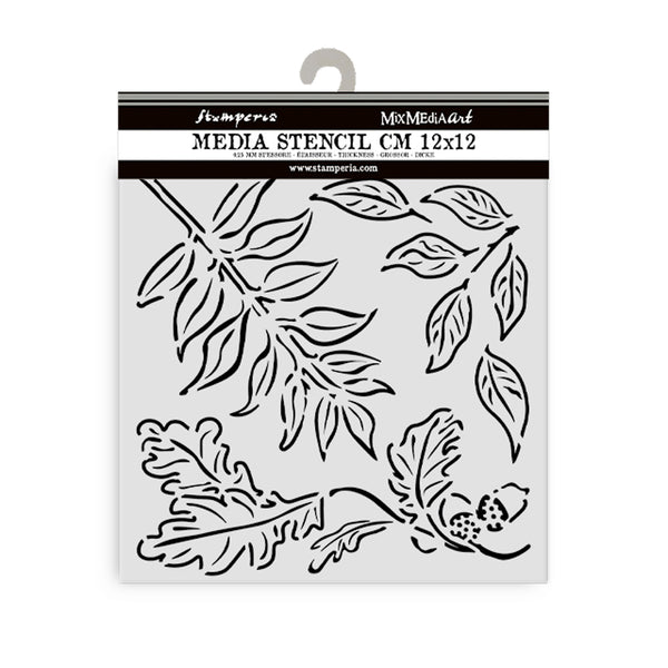 Stamperia ACORNS - BEST SELLER Stencil 12X12 cm #KSTDS15