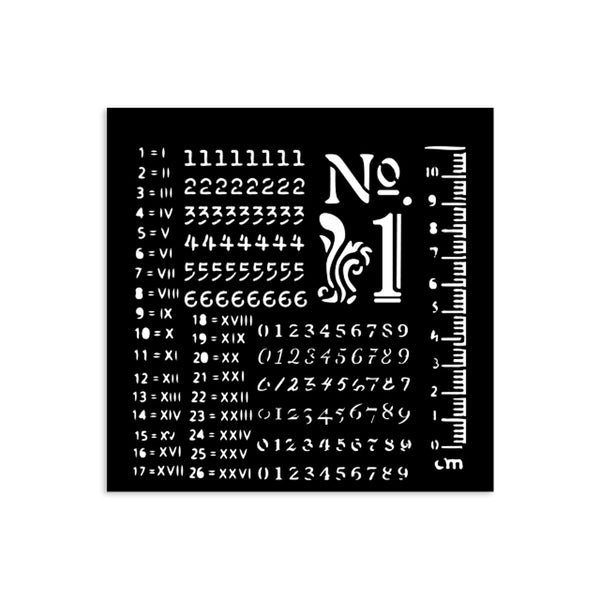 Stamperia NUMBERS PATTERN - BEST SELLER Stencil 12X12 cm #KSTDS22