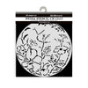 Stamperia ROUND FRAME with FLOWERS - BEST SELLER Stencil 12X12 cm #KSTDS25